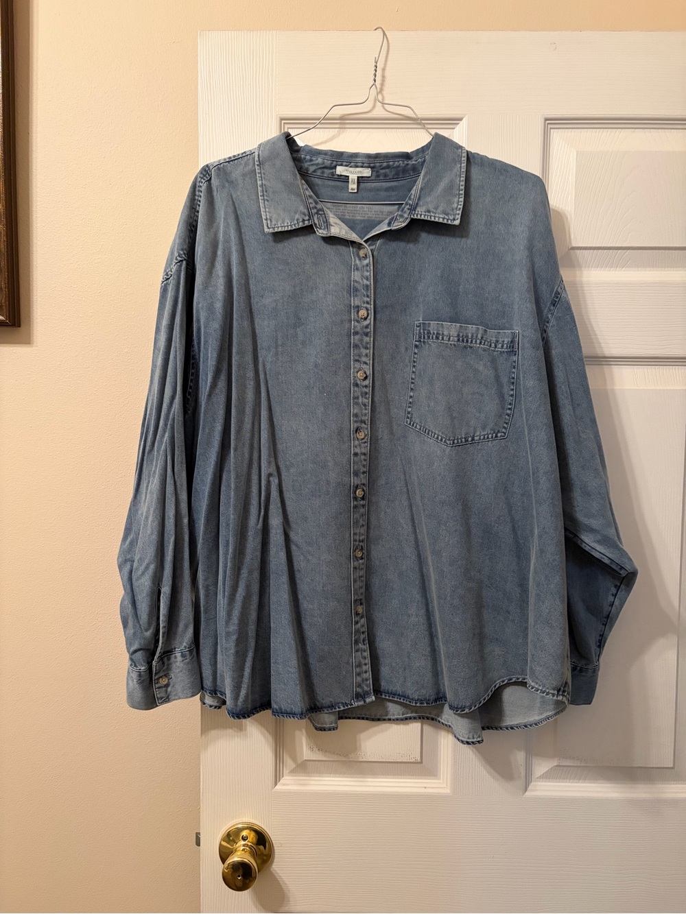 Maurices Light Wash Denim Shirt